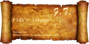 Flór Tivadar névjegykártya